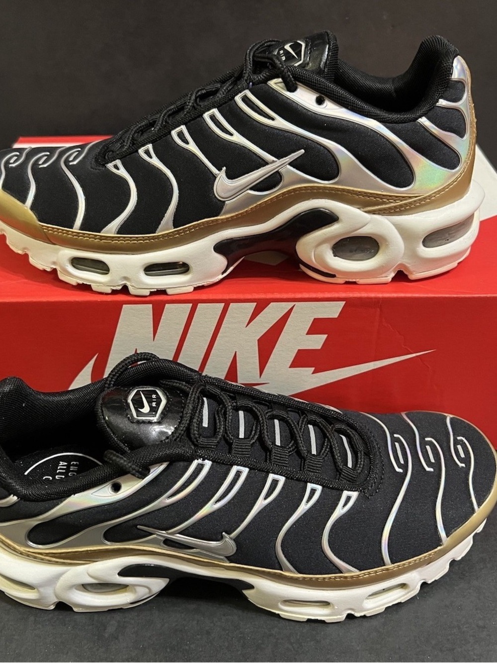 Nike Black Iridescent & Gold Tuned Max Sneakers